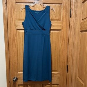 Eddie Bauer Deep Blue Sleeveless Midi Dress